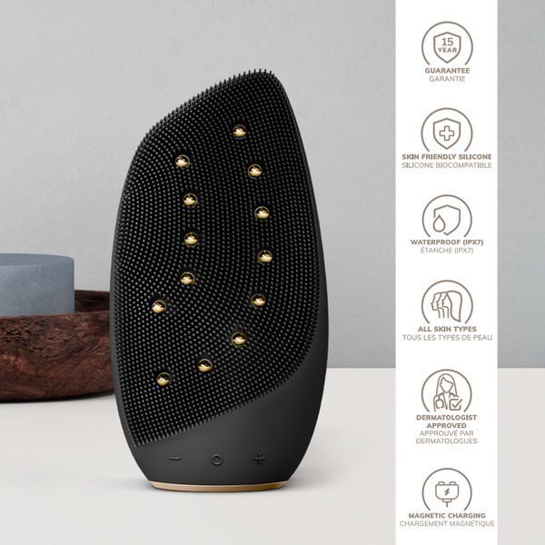 Очищувальна щітка для обличчя GESKE Sonic Thermo Facial Brush&Face-Lifter 8в1 gray HB0086 фото
