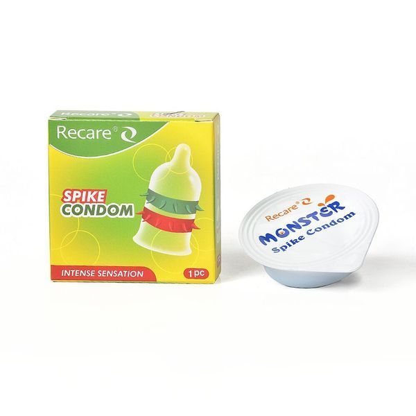 Насадка на член Recare Spike Condom Green (презерватив з рядами шипів) SX3357 фото