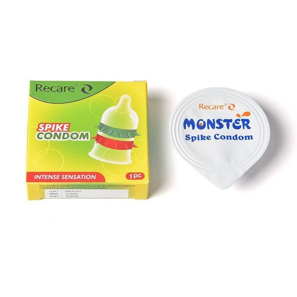 Насадка на член Recare Spike Condom Green (презерватив з рядами шипів) SX3357 фото