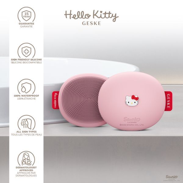 Щітка для обличчя GESKE Facial Brush 3в1 by Hello Kitty pink HB0238 фото