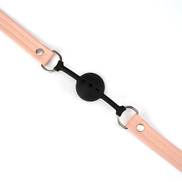 Повітропроникний кляп Liebe Seele Dark Candy Pink Ball Gag, силіконова кулька, діаметр 4,3 см SX1658 фото