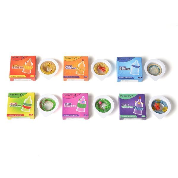 Насадка на член Recare Spike Condom Green (презерватив з рядами шипів) SX3357 фото