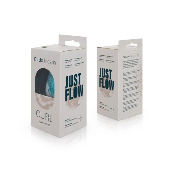 Скляна анальна пробка Gildo Ocean Curl, макс. діаметр 4 см SO8895 фото