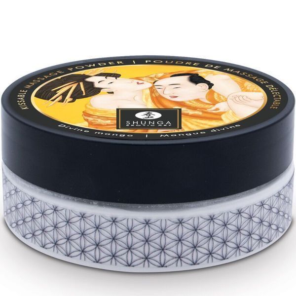 Смачна пудра для оральних пестощів Shunga Body Powder Luscious Mango, 75 г, аромат манго SX0589 фото