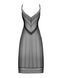 Напівпрозора довга сорочка Obsessive Estiqua chemise M/L, чорний, асиметричний крій SO7263 фото 6