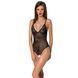 Боді з ажурним декором та відкритим кроком Passion URSULA BODY XXL/XXXL, black SO5831 фото 1