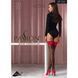 Панчохи Passion ST120 5 black-red, на ажурній силіконовій резинці, вишуканий декор та люрекс SO5790 фото 5